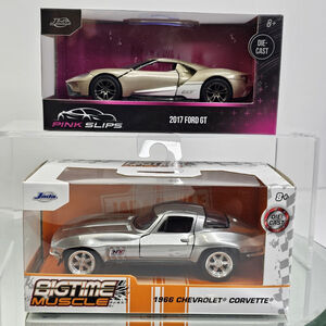 Jada 1966 Chevrolet Corvette & 2017 Ford GT Bigtime Muscle 1/32 Scale Pair